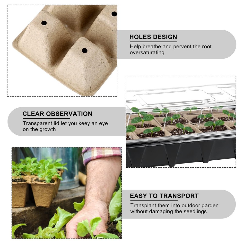 Aodaer 193 Pack Seed Starter Kit Including Seed Starter Tray Peat Pots for Se...