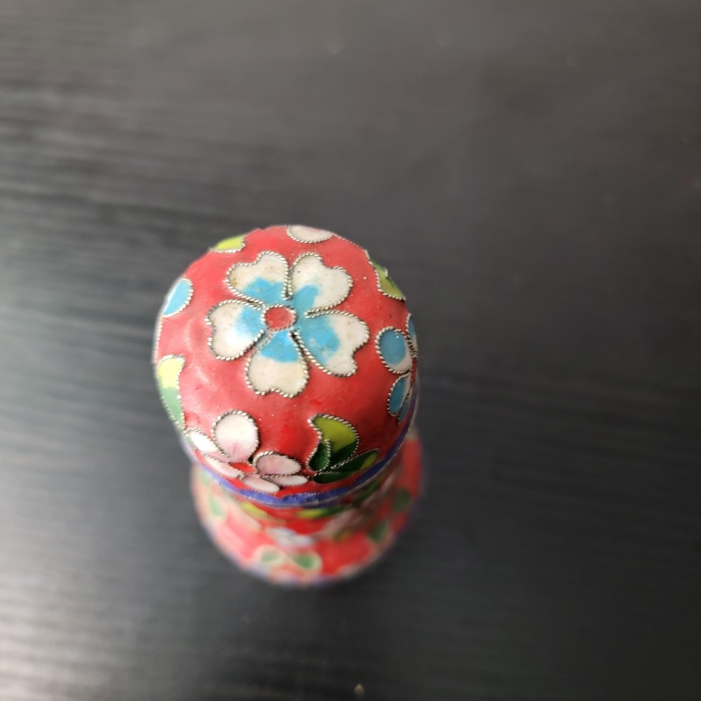 Vintage Cloisonné Match or Toothpick Holder.
