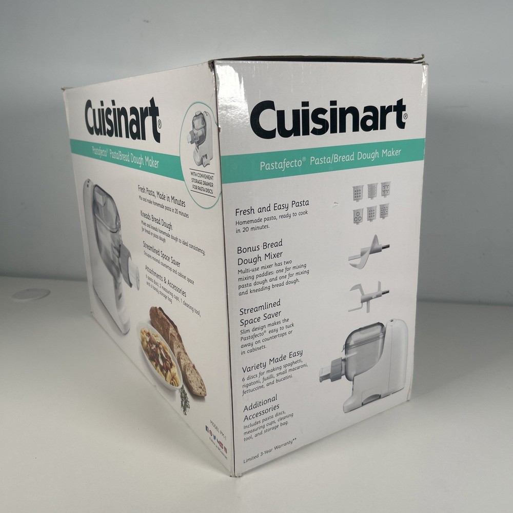 Cuisinart Bread, Pasta Dough Maker Machine, White, PM-1