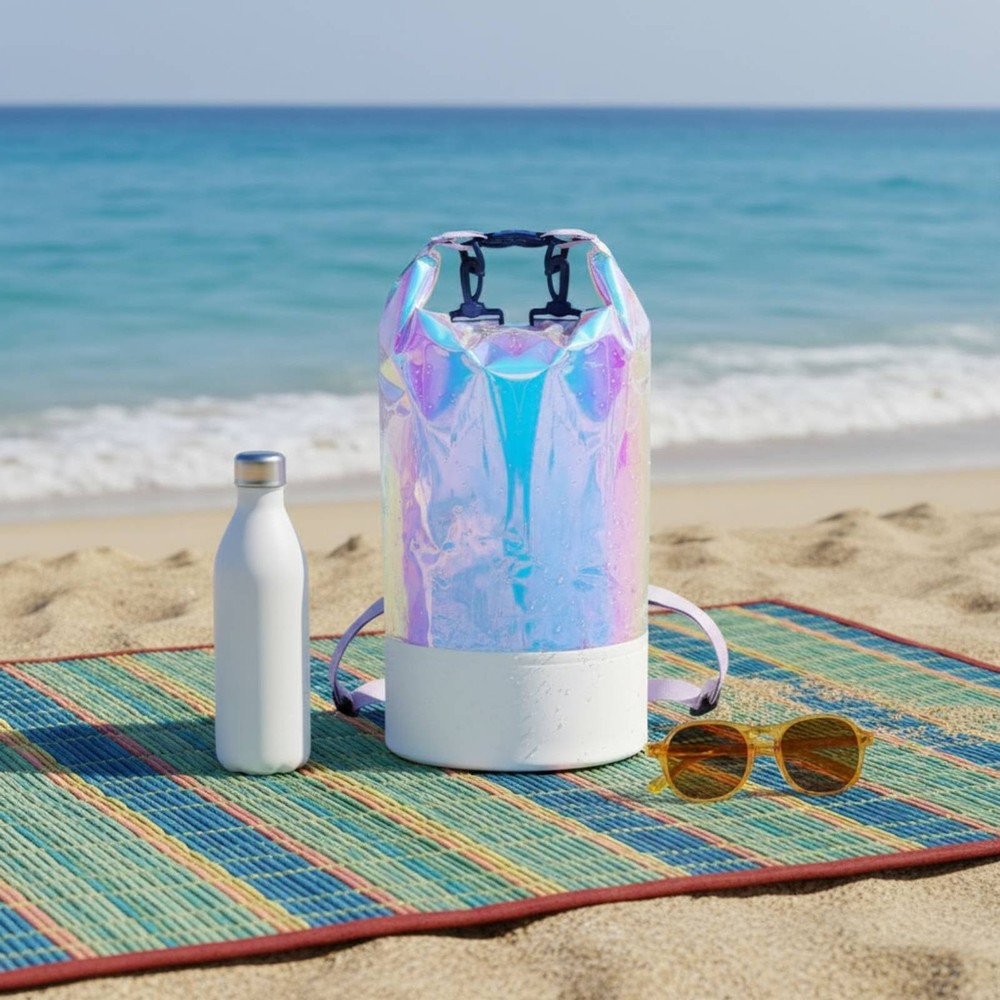 Iridescent Waterproof Pail Bag Multi-Functional Roll Top Waterproof Pack