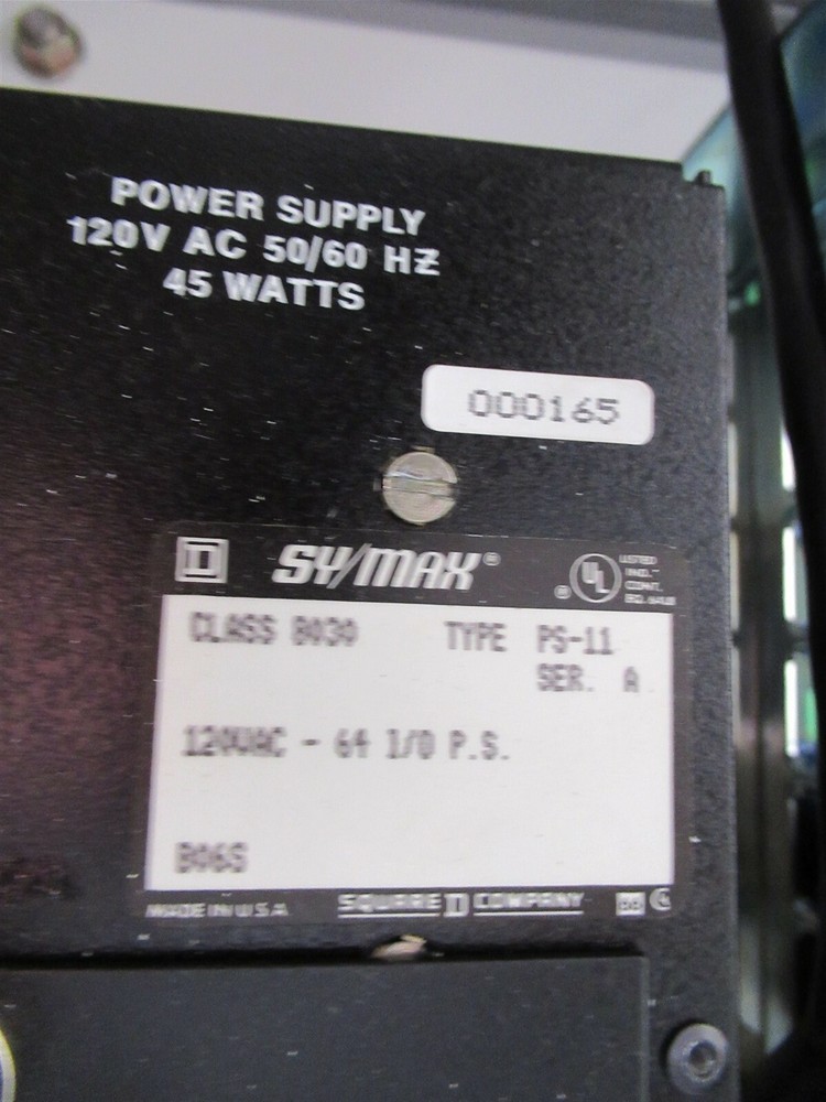 Square D Sy/Max Class 8030 Type PS-11 Programmable Controller HRK-100 Rack Unit