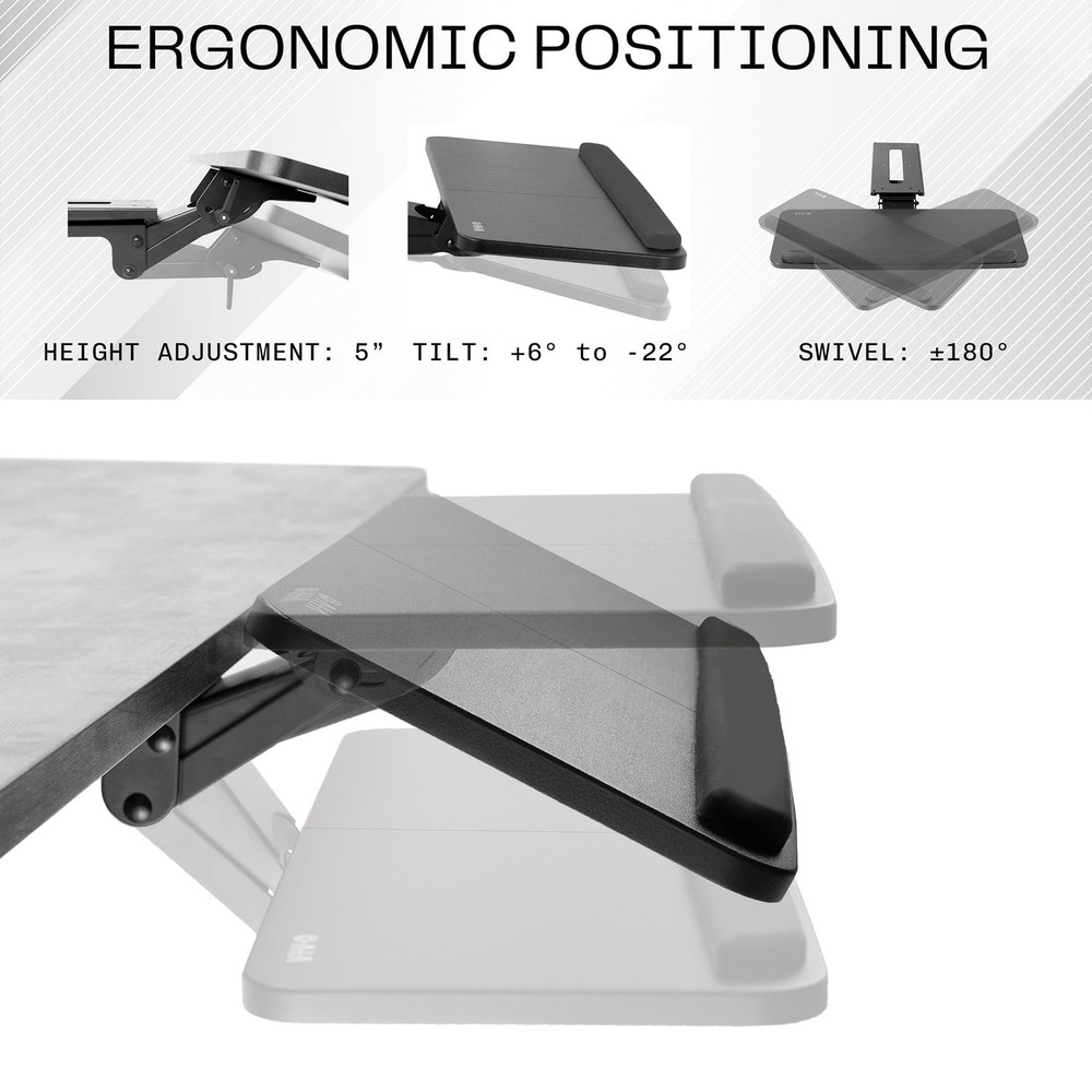 VIVO Adjustable Computer Keyboard & Mouse Platform Tray Ergonomic Under Table...