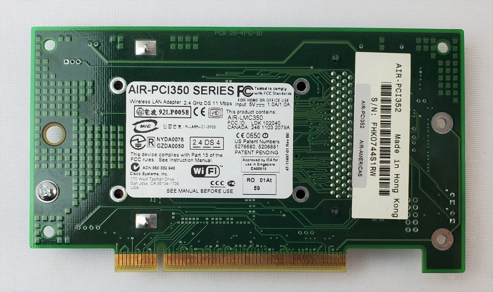 Cisco AIR-PCI352 PCI Card