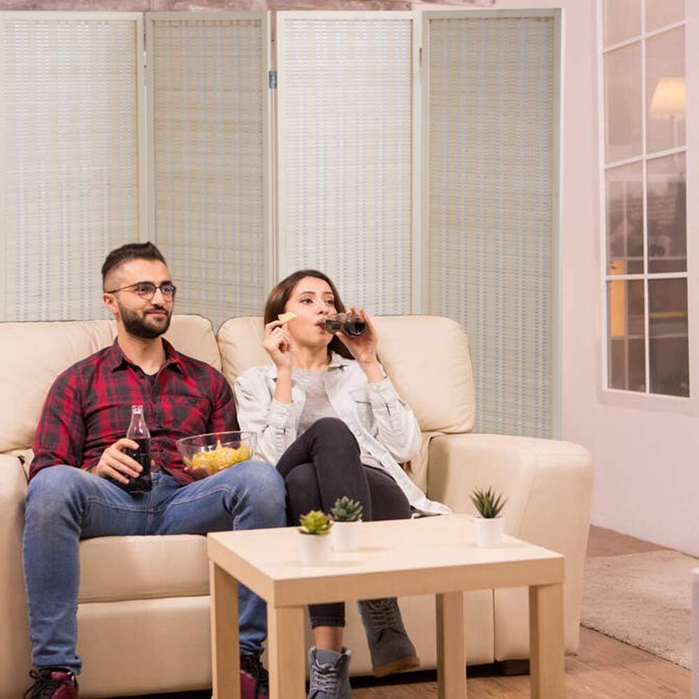 4 Panel Room Divider Wall Bamboo Folding Privacy Screen Freestanding Separator