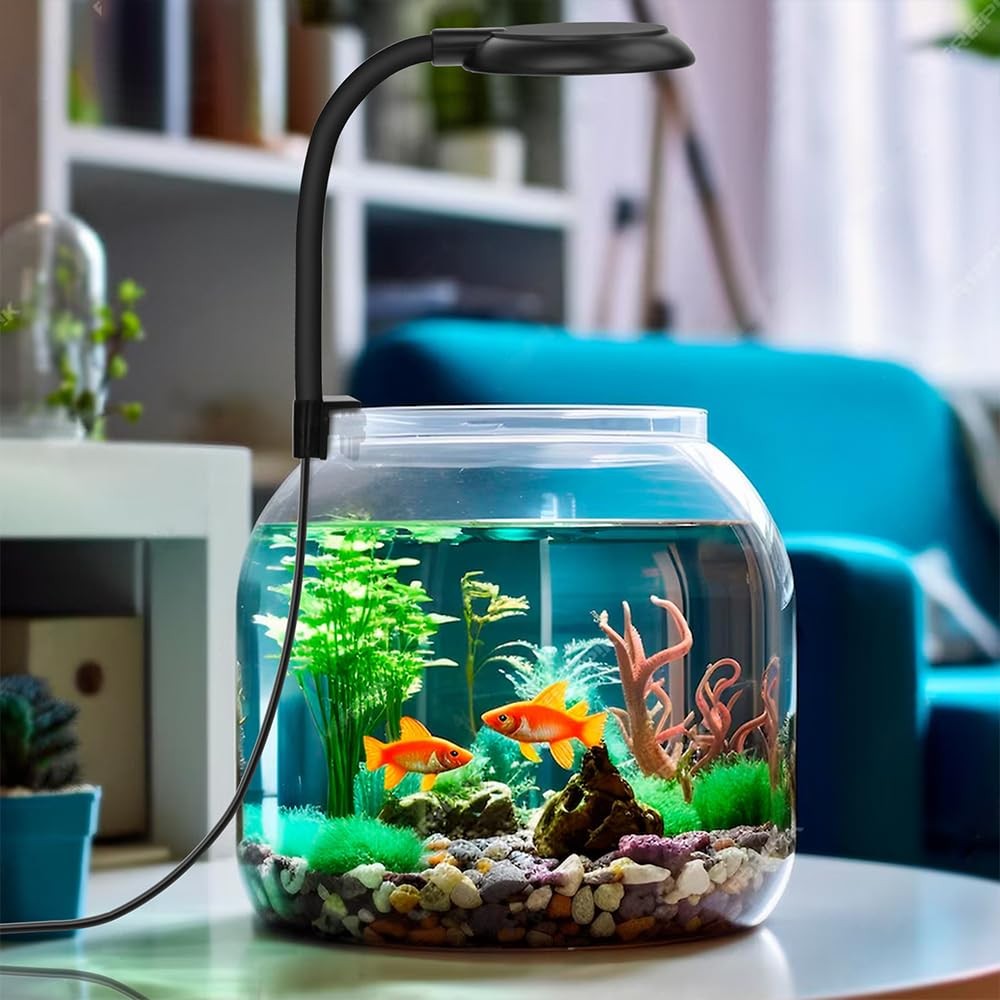 DaToo Mini Clip On Aquarium Light 7W With Timer&Dimmer, Blue
