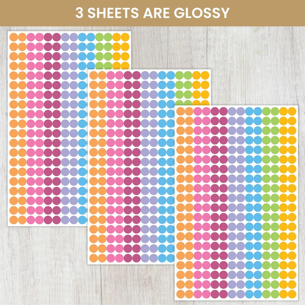 bloom daily planners Planner Stickers, Color Coding Pack, Bright