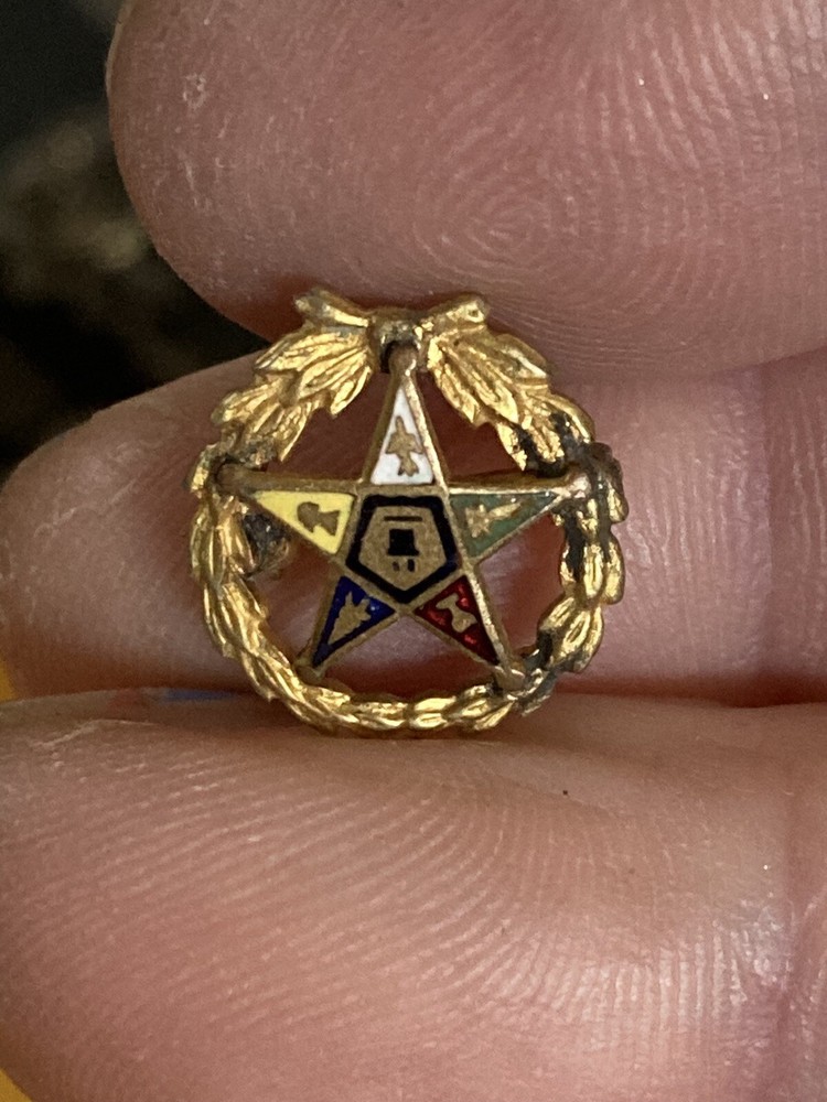 Eastern star masonic Lapel Pin EUC K535