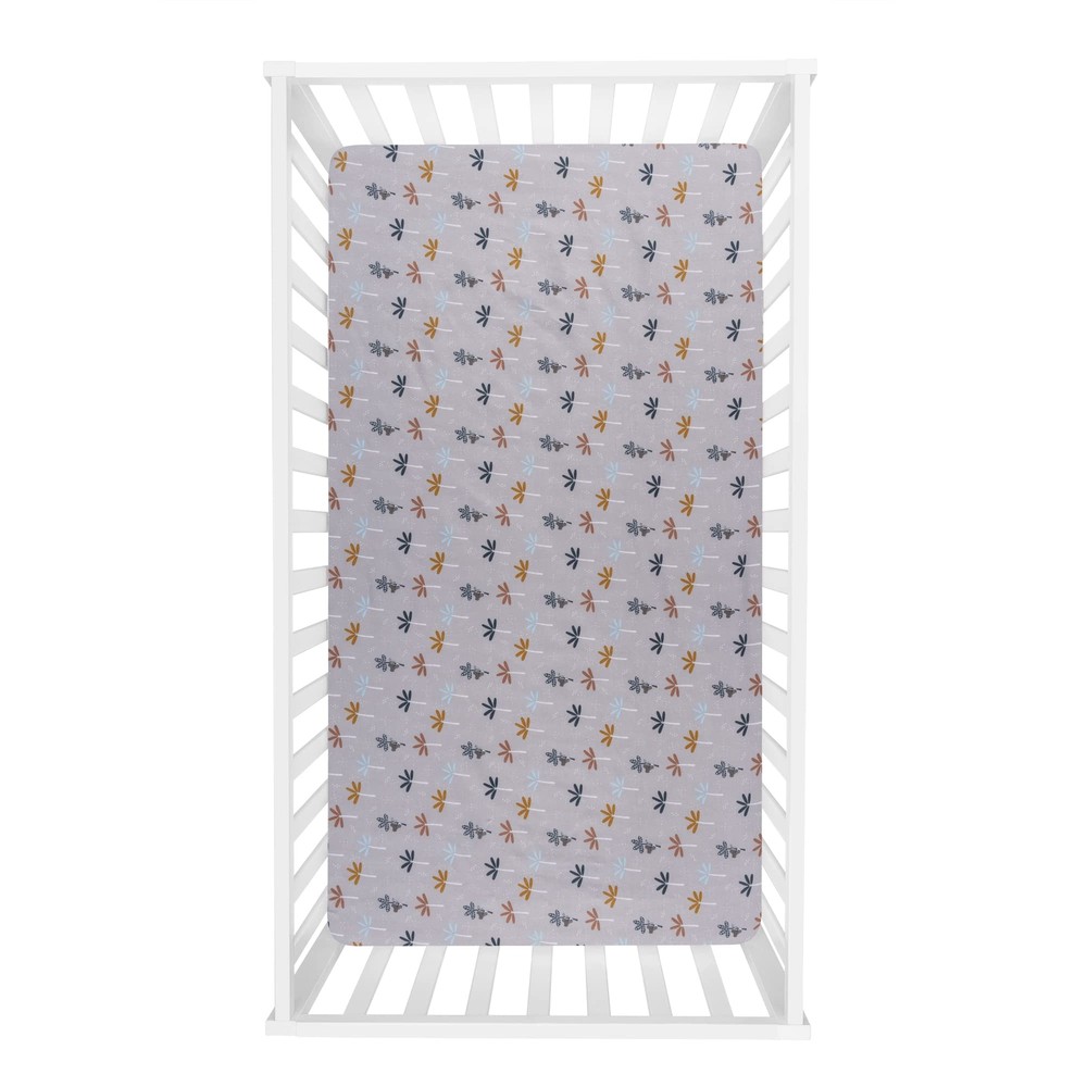 Sammy & Lou Koala Palms 2-Pack Microfiber Fitted Crib Sheet Set Fits Standard...
