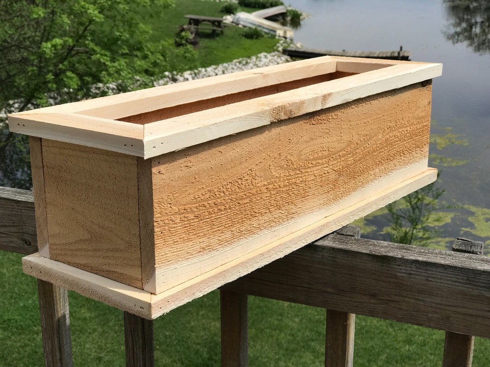 3/4" Solid Cedar Flower, Herb Planter box Various Sizes With FREE SHIPPING