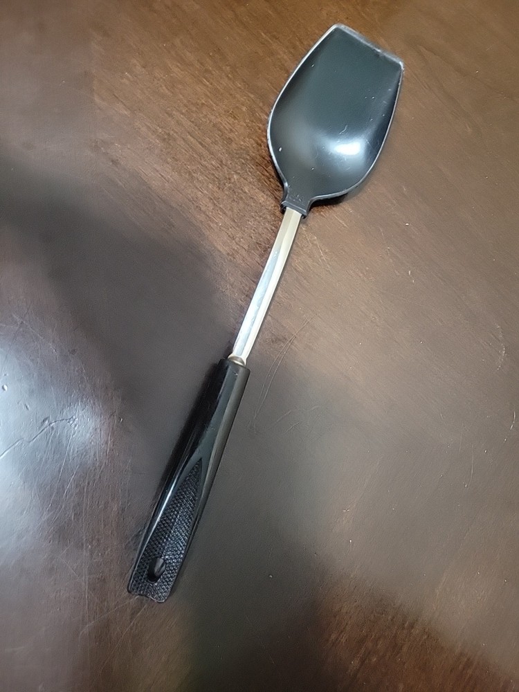 Vintage Ekco Black Nylon Solid Serving Spoon Plastic Handle