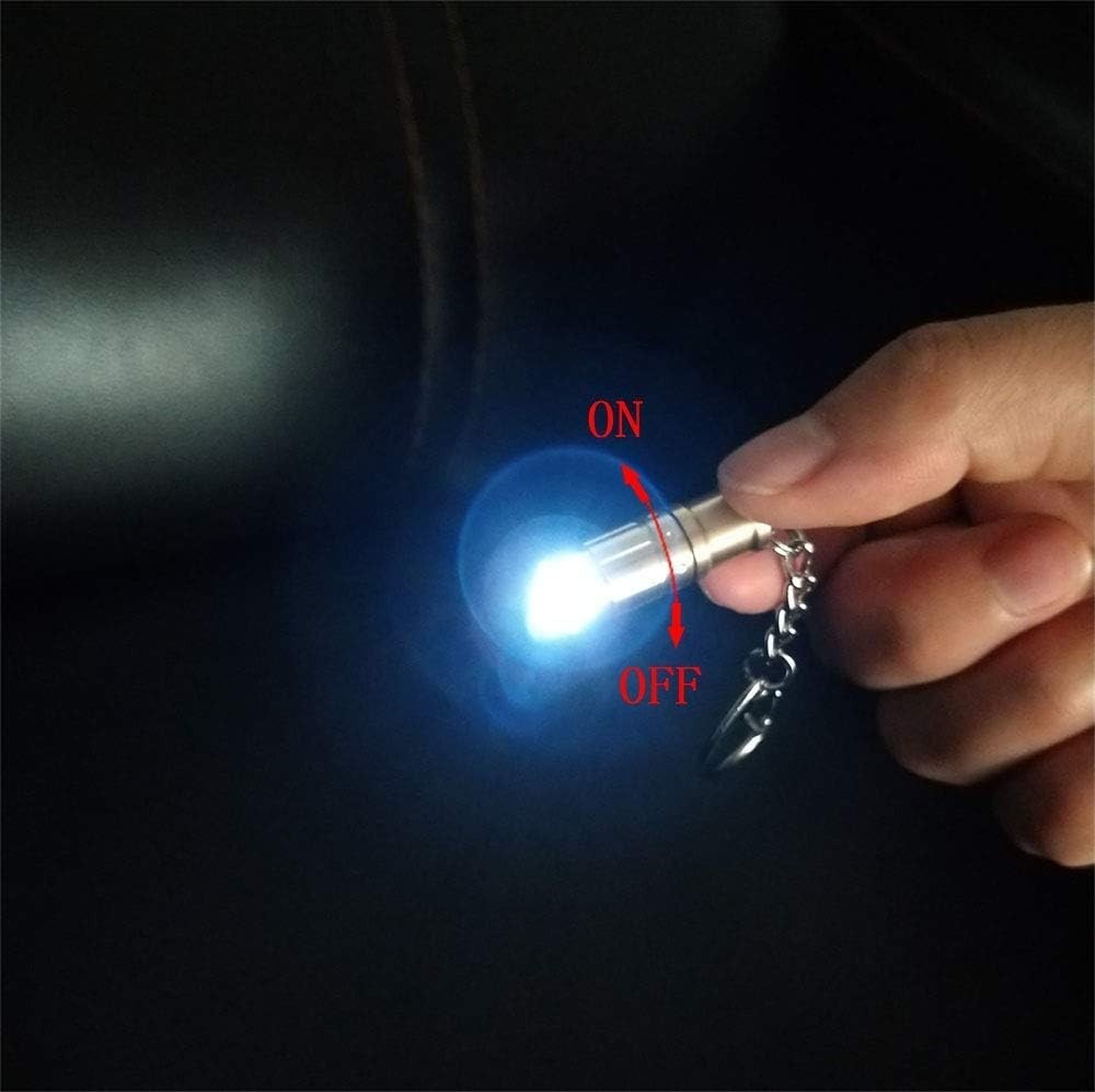 Tiny Keychain Light Micro LED Flashlight Small EDC Emergency Pocket Torch 15LM