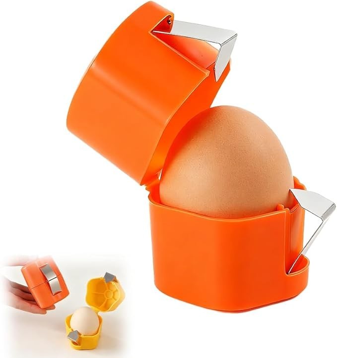 3 PCS Egg Shell Opener Egg Separator for Raw Eggs,Hard Boiled Egg Peeler Egg Cub