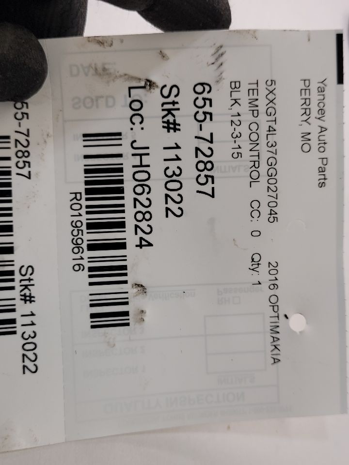A/C Selector Switch fits 2016 Kia Optima manual temperature control ID 972