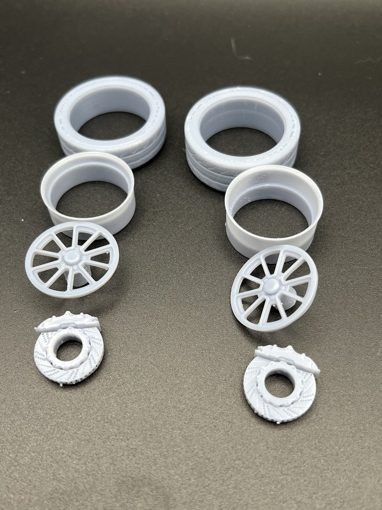 1:18 Scale Custom Deep Dish Performance Wheels W/ Brake Kit