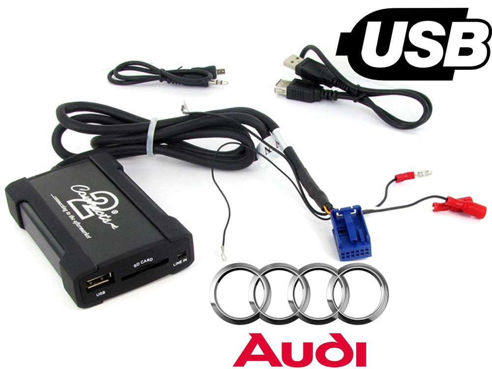 Audi A4 USB adapter interface CTAADUSB004 car AUX SD input lead MP3 jack 2005 on