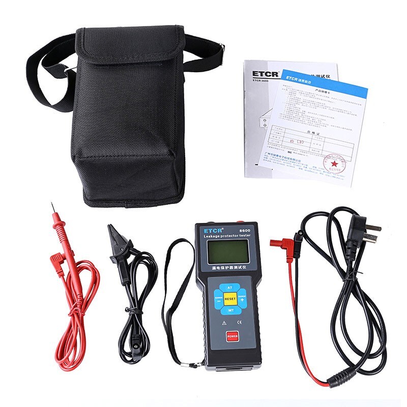 ETCR8600 Portable Leakage Protector Tester Support AT/MT Mode Switch