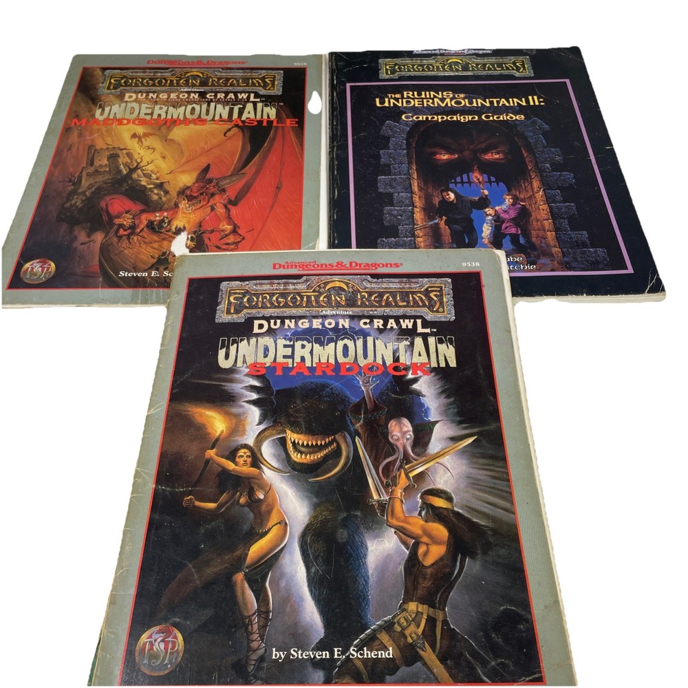 Advanced Dungeons & Dragons 2nd edition Forgotten Realms Undermountain books
