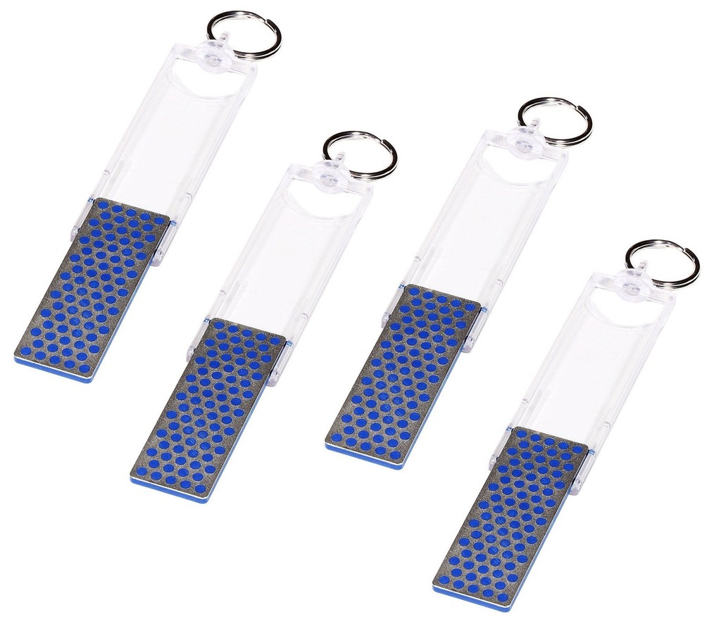 4 PACK DMT Mini-Sharp Keychain Sized Diamond Knife Sharpener w/Coarse Grit 5 ⅝"