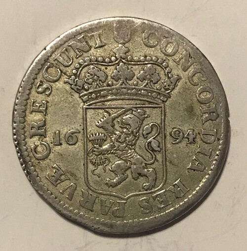 Holland (Netherlands) - 1694 Large Silver Ducat
