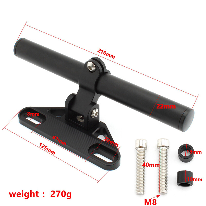 Black Handlebar Extender Extension Bike Holder Bicycle Mount Bracket Universal