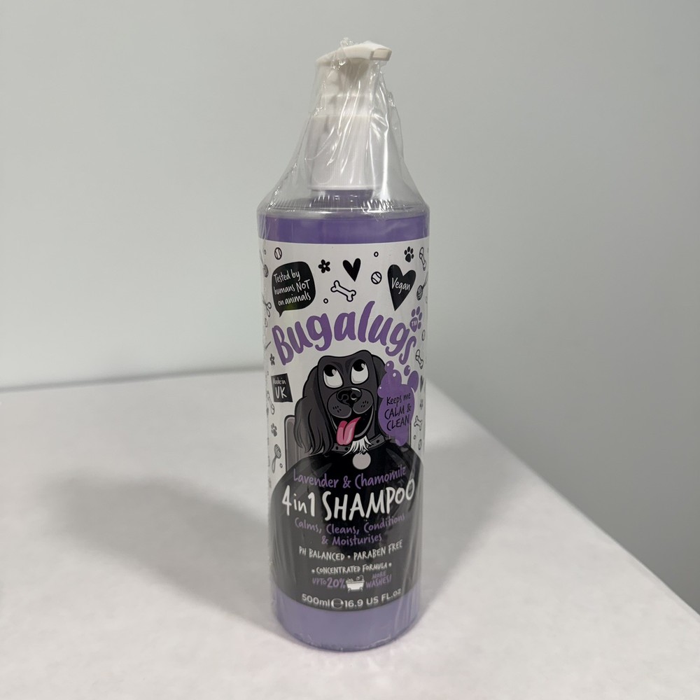 Bugalugs Dog Shampoo, Lavender Chamomile, 4 in 1 Calm Clean Condition Moisturize