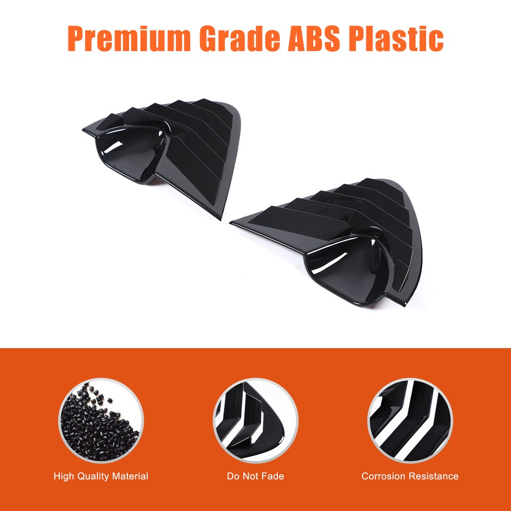 ABS Glossy Black Rear Triangular Louver Trim Panel For Seat Leon 2008-2012