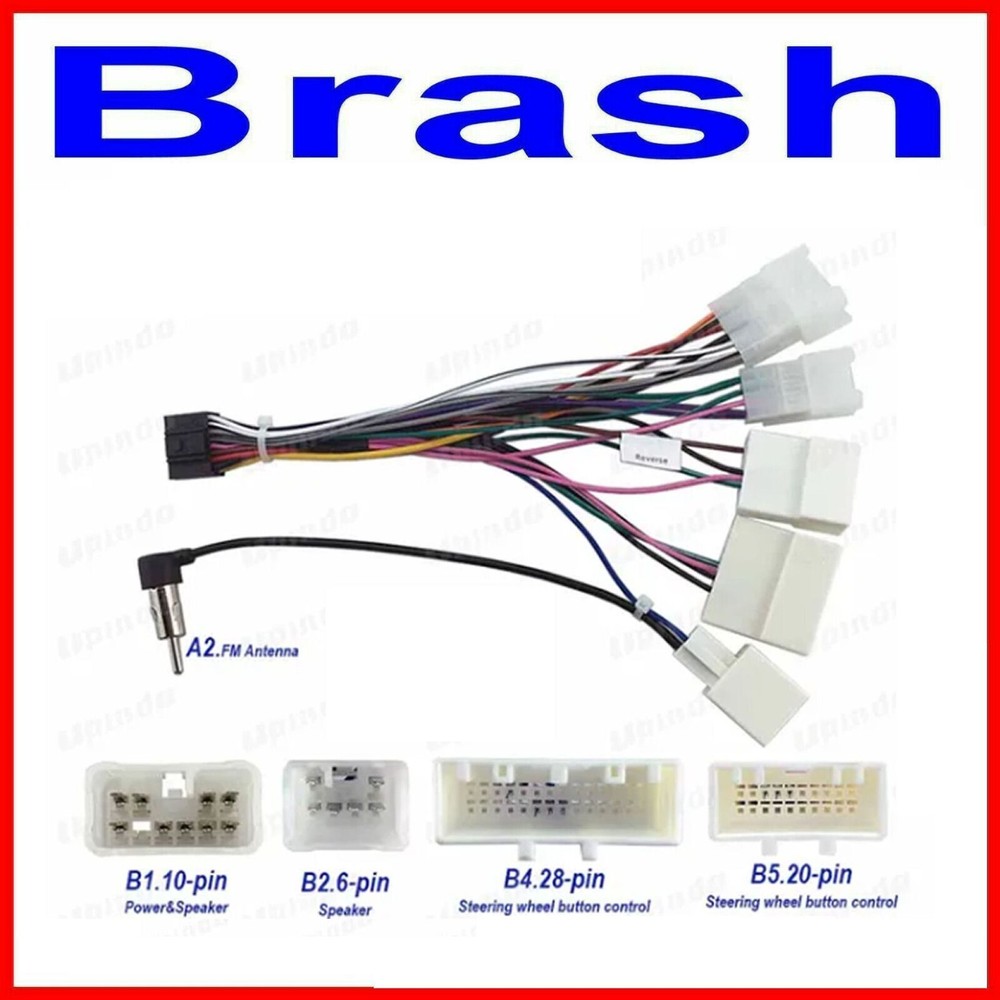 for  Prius V 2012-19 POWER / STEERING /ANTENNA ADAPTOR CABLE FOR ANDROID STEREO