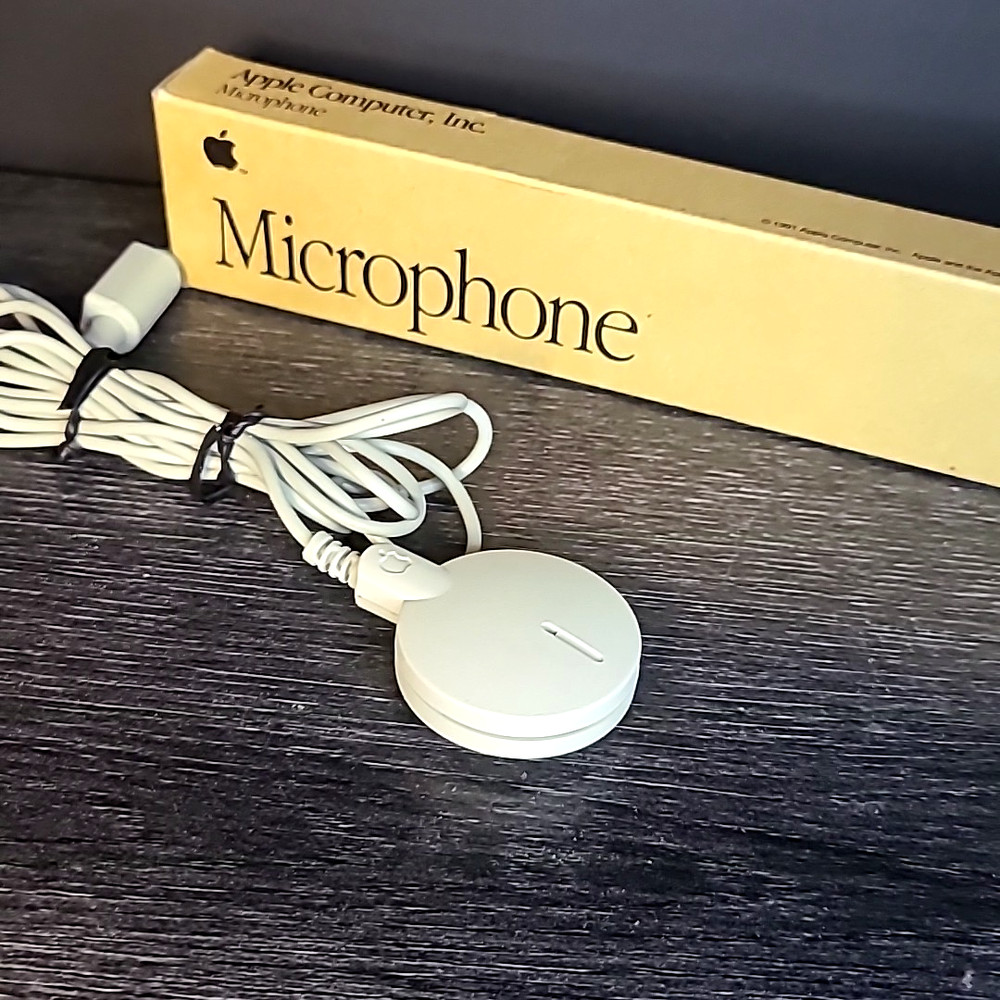 Apple Macintosh Microphone 699-5103-A Mac Accessory 1991 - Tested/Working 🟢