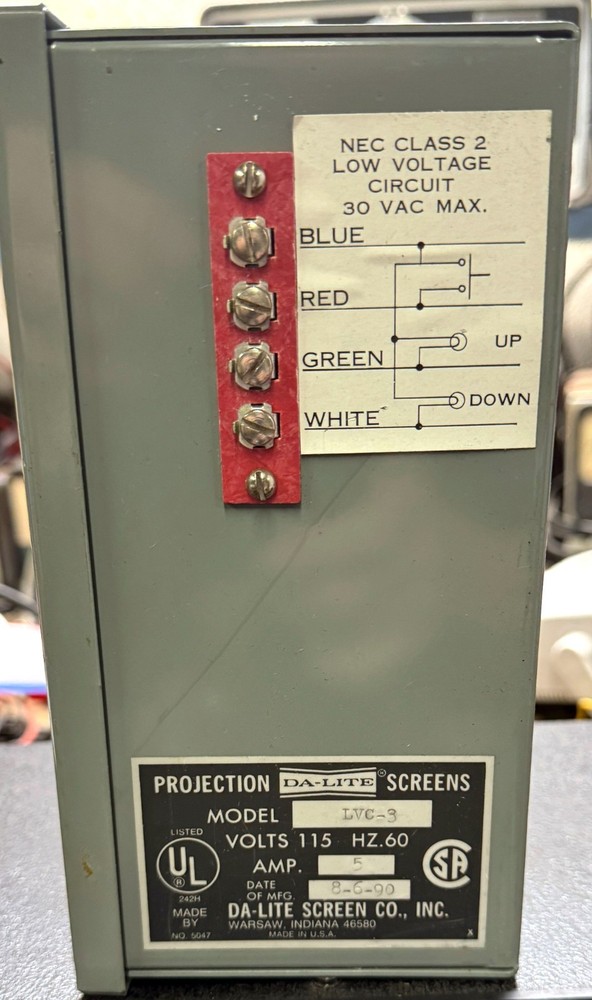 Da-Lite LVC3 Low Voltage Screen Control System 115V New in Box