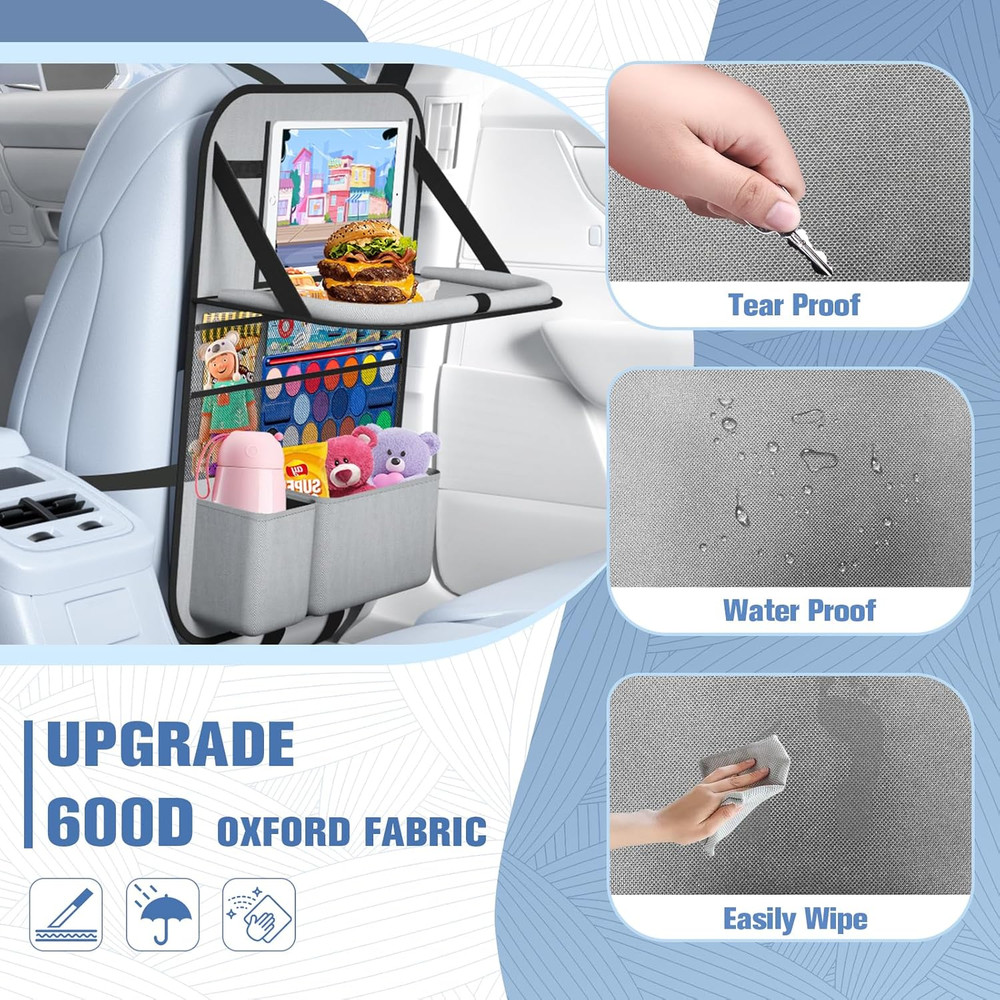 2Pack-Car Backseat Organizer with Touch Screen Tablet Holder,9 Storage Pockets S