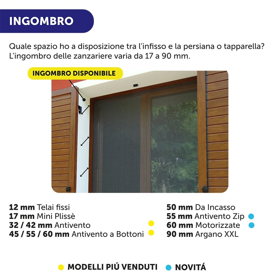 55mm "Ruler" Chain Windproof Mosquito Net with Telescopic Guides, CUSTOMIZED