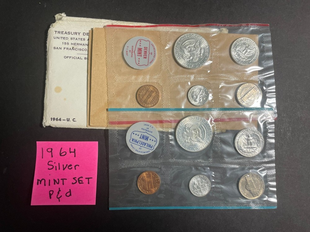 1964 US SILVER MINT SET COMPLETE P&D