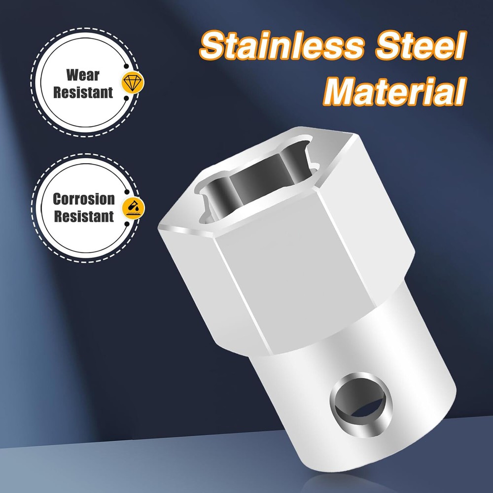 Cordless Drill Adapter with 1/2 Inch Socket Bit for Trailer Jack Crank Handle