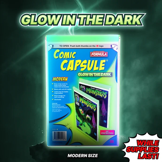 Glow-in-the-Dark Comic Capsule Modern Comic Storage Case Comic Book Protector
