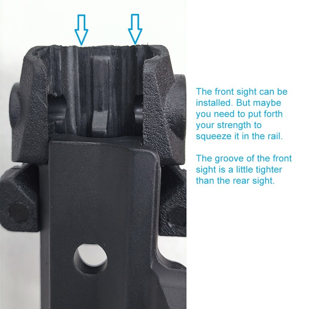 Flip Up Sight New Generation Front & Rear Back Up Sight Set Black
