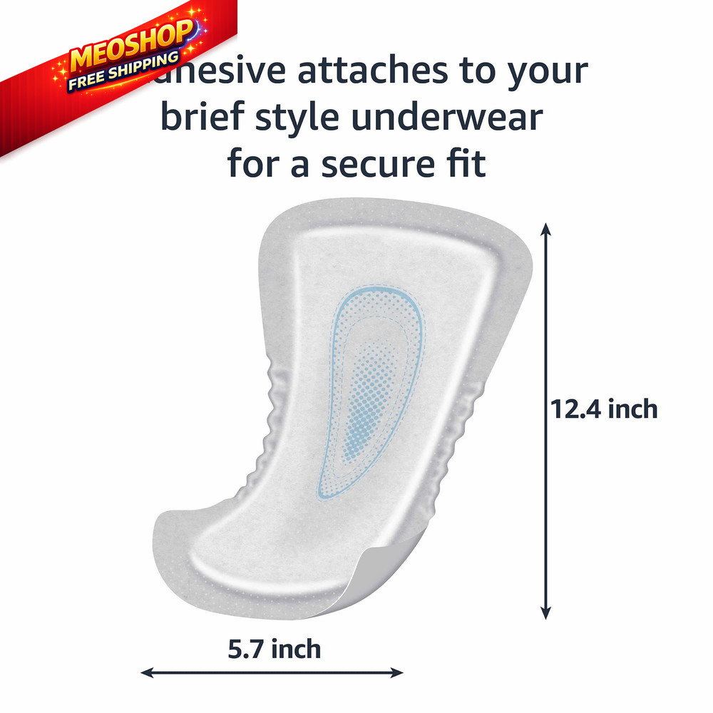 Amazon Basics Men's Incontinence Guards, Maximum Absorbency, 104 Count, White