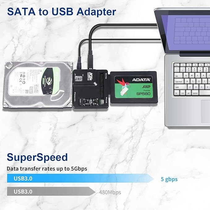 USB 3.0 SATA / IDE HDD Adapter with Write-Protection