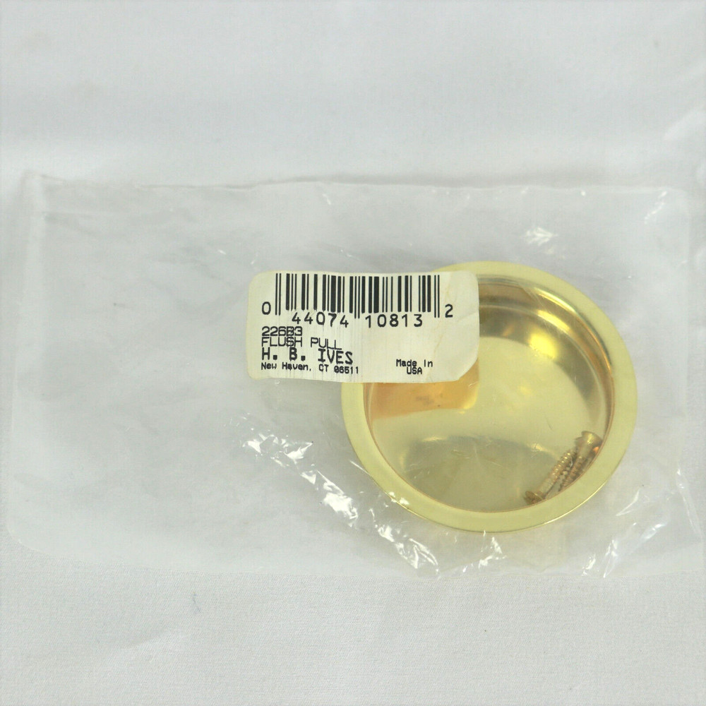 Ives Flush Pull 226B3 Polished Brass
