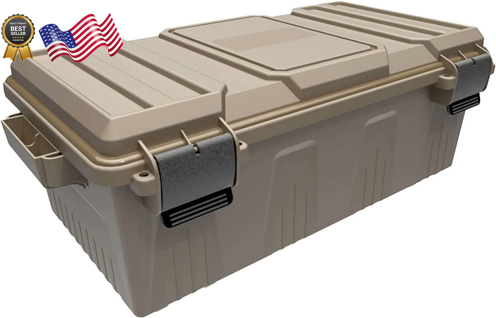 MTM Ammo Crate with Divided Storage Utility Box Stackable Large Ammunition Case