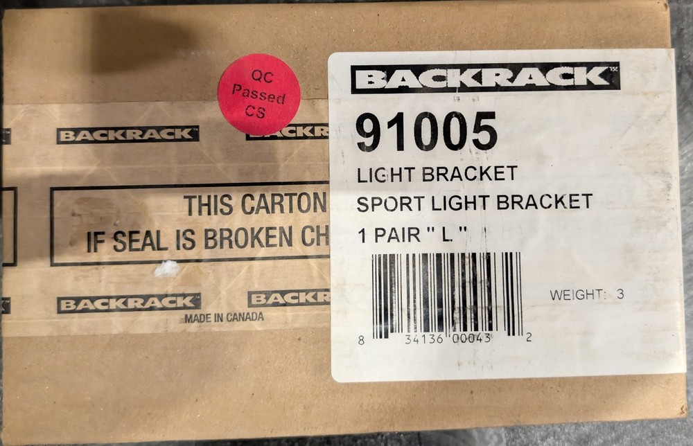 Backrack Work Light Mount Bracket (Set) 91005