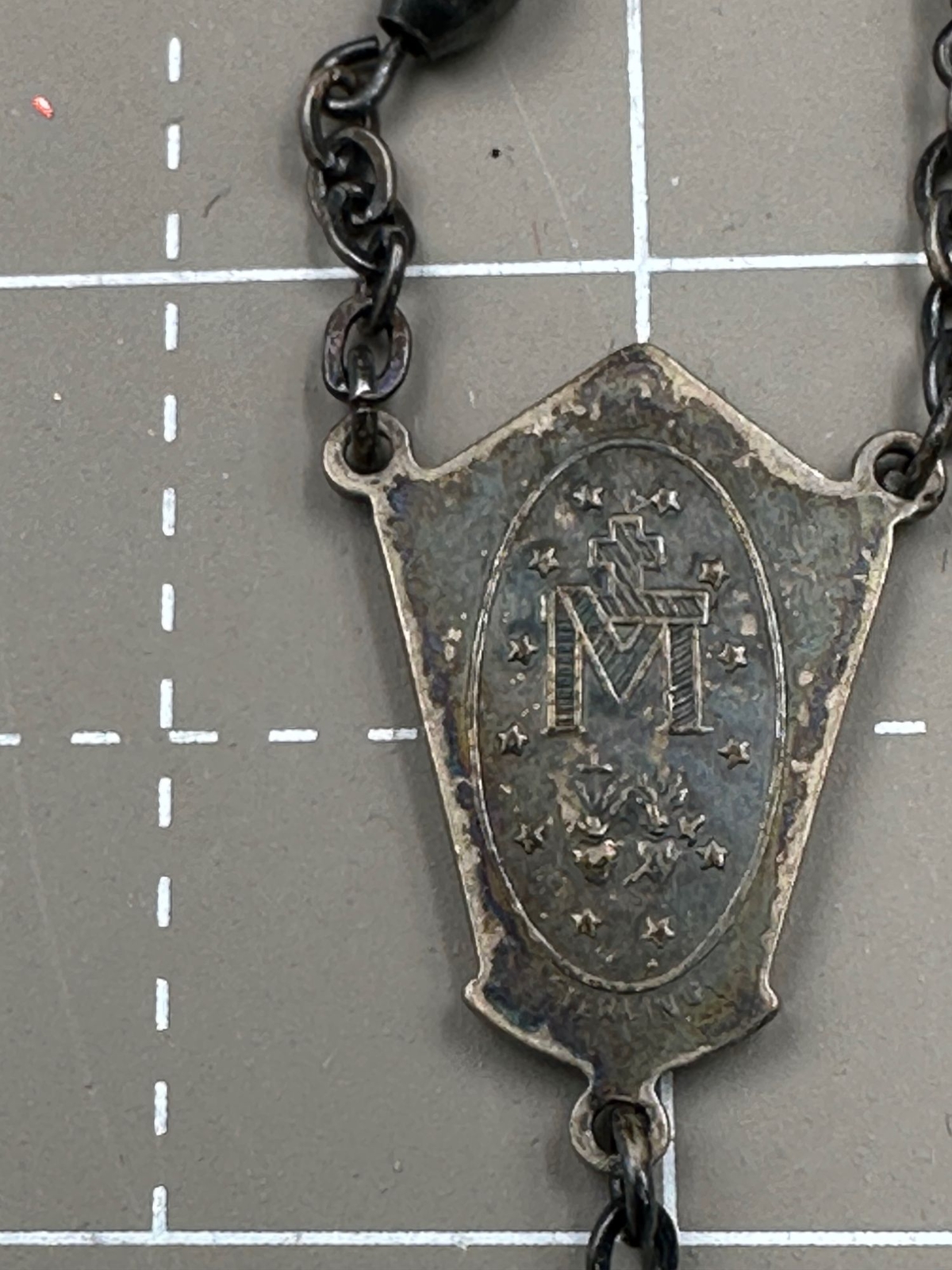 Antique Sterling Rosary with Sterling Beads