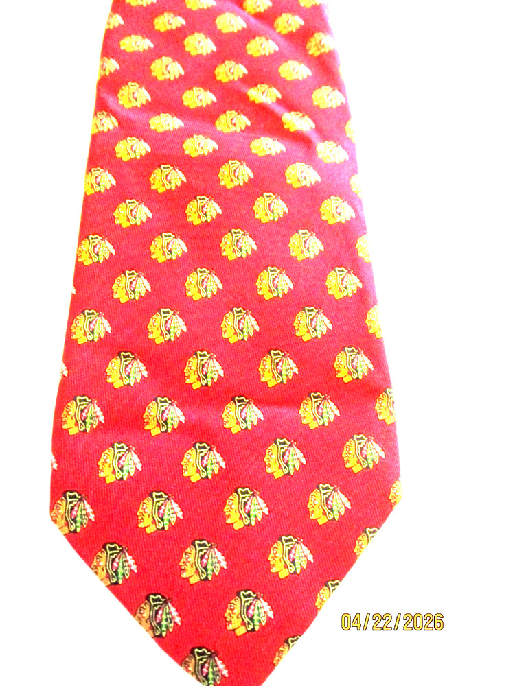 Vineyard Vines Red Blackhawk Silk Neck Tie