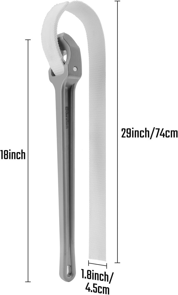 Strap 18" Handle, Adjustable Nylon Strap Pipe Wrenches, Oil Filter Strap Opener