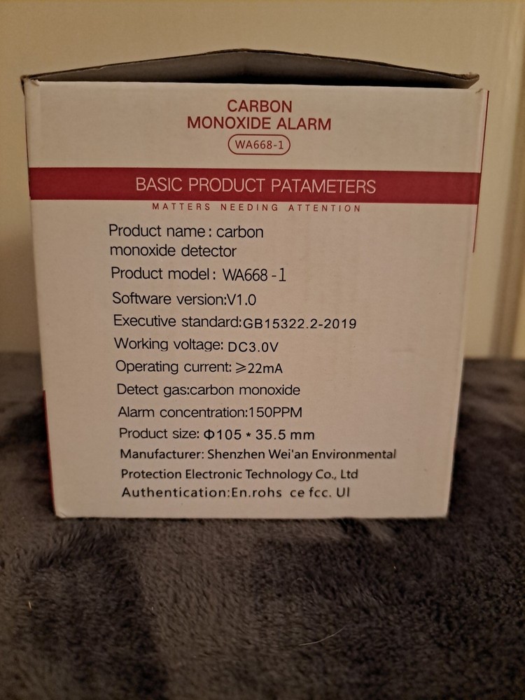 Carbon Monoxide Detector Alarm Battery 3 Pack