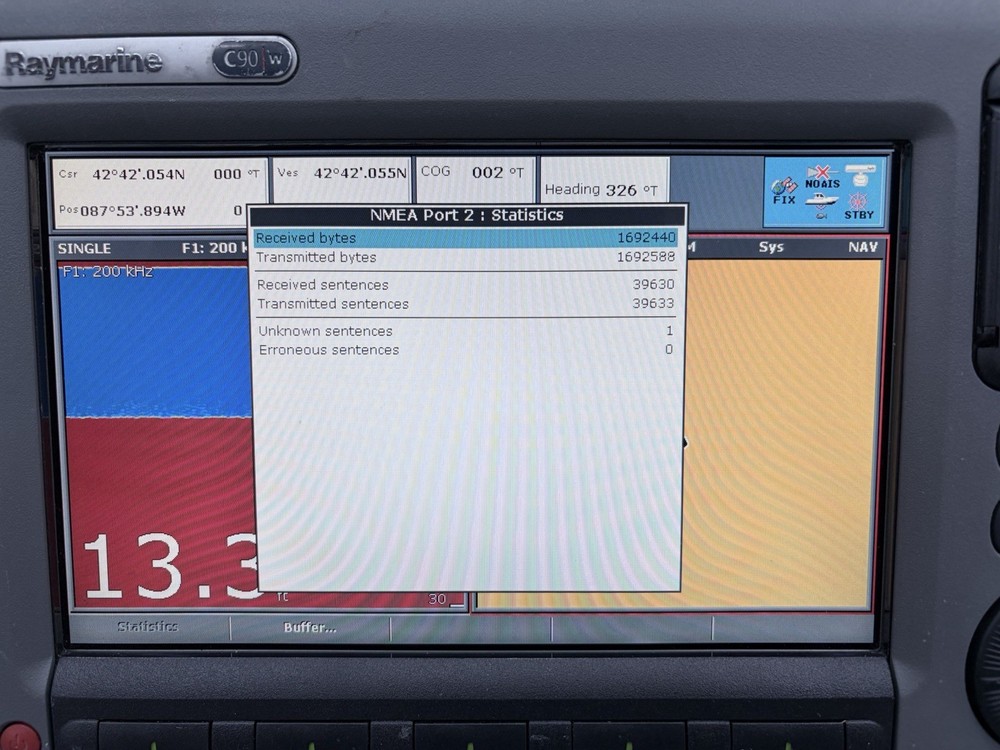 Raymarine C90w Widescreen GPS Chartplotter Multifunction Display; Fully Tested
