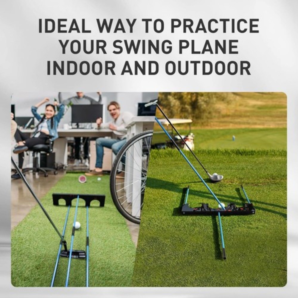With Tour Aim, Golf Training Aid: 6 Alignment Sticks, 5 Swing Plane