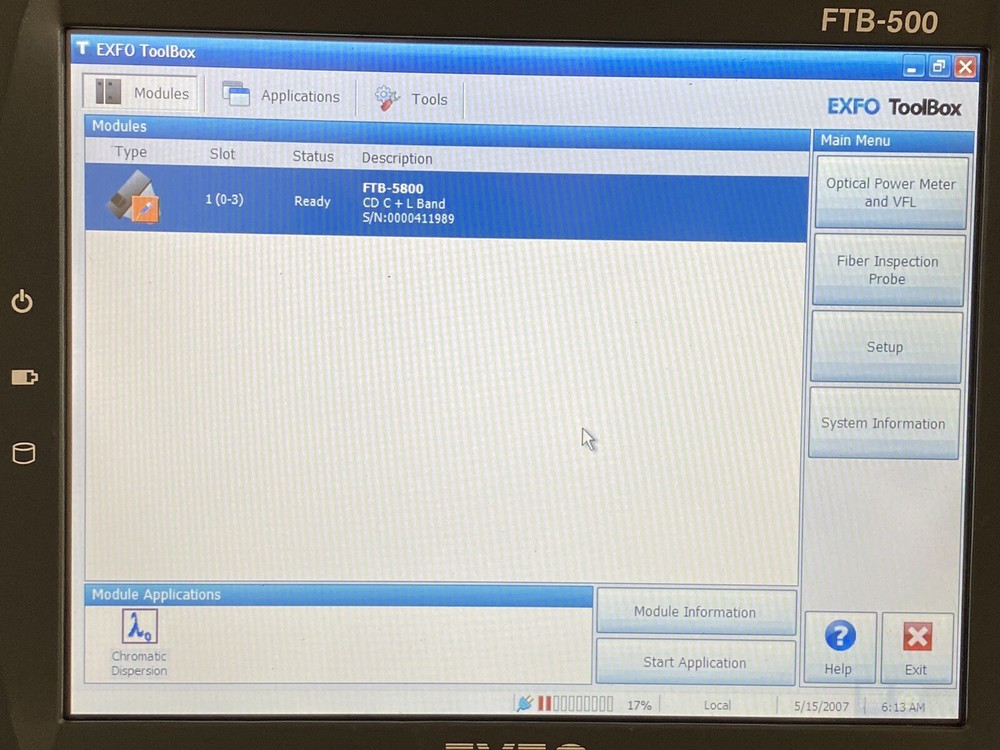 EXFO FTB-500 w/ FTB-5800 and source