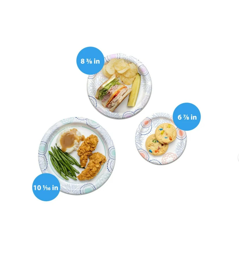 Great Value Disposable Paper Plates, 8.5", 200 Count