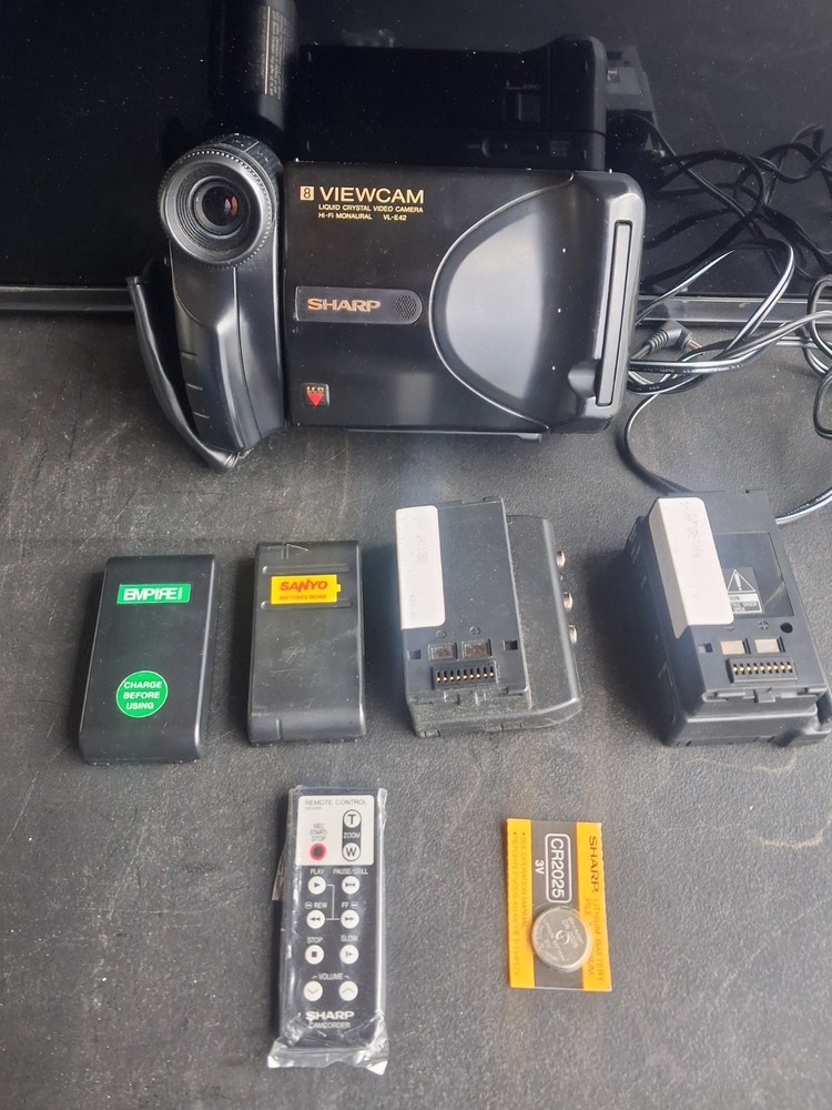 Sharp Video Camcorder Untested with Remote and Battery