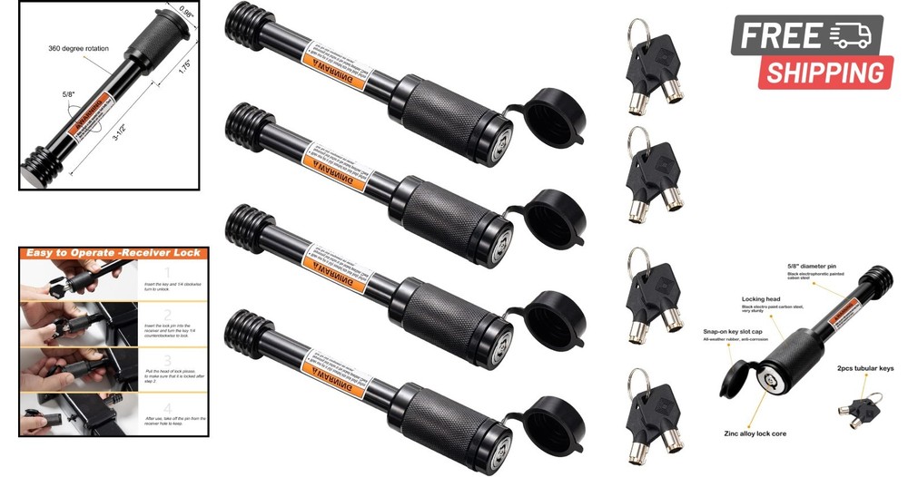 Hitch Receiver Lock - 5/8